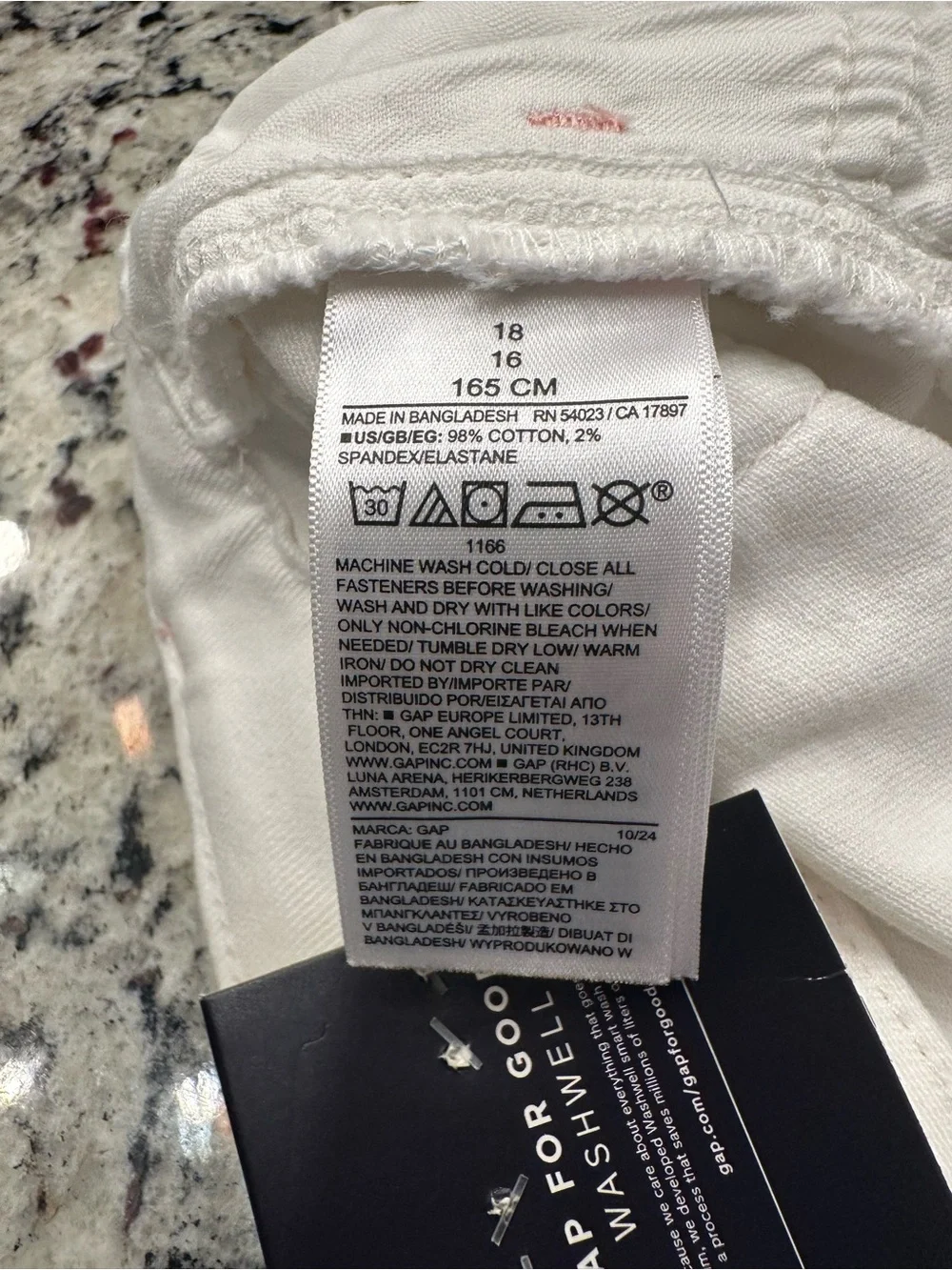 NWT Gap Kids White '70s Flare Jeans - Size 18